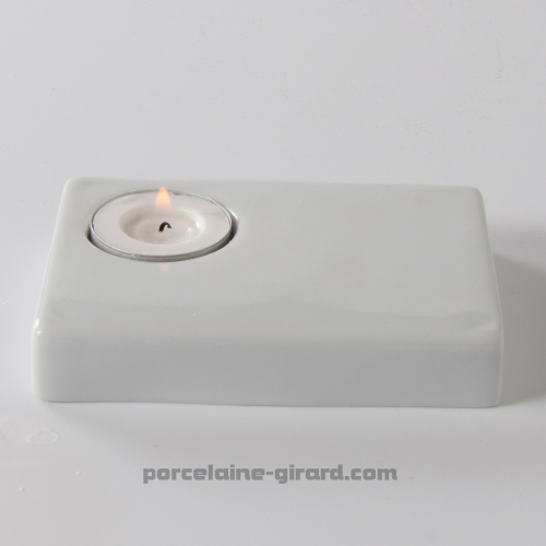 BOUGEOIR RECTANGULAIRE 12.5X9CM HT 2CM /