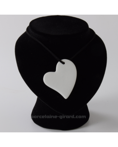 PENDENTIF COEUR ASYMETRIQUE 5X5.5CM /