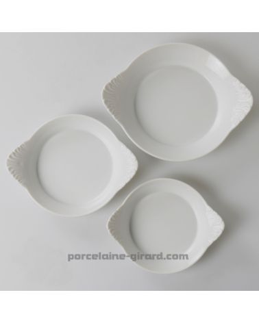 PLAT ROND OREILLES PETIT MODELE. 15X12.5 HT2.1CM /