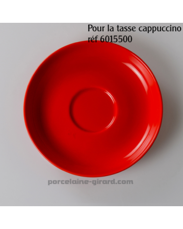 SOUS TASSE CAPPUCCINO CLARA ROUGE DIAMETRE 15CM /
