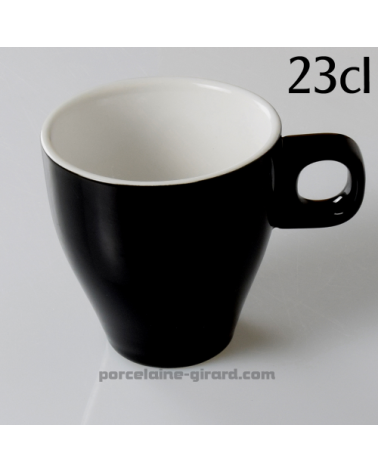 TASSE CAPPUCCINO CLARA NOIR 23CL DIAMETRE 8.5CM HT 8.5CM /