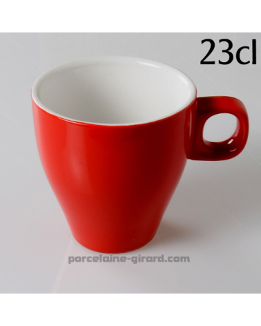 TASSE CAPPUCCINO CLARA ROUGE 23CL DIAMETRE 8.5CM HT 8.5CM /