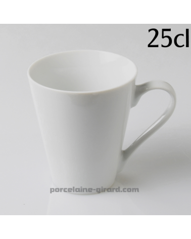MUG CONIQUE 25CL DIAMETRE 8.8CM HT 10CM  /
