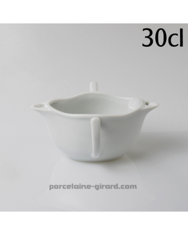 SAUCIERE GRAS ET MAIGRE TRADITION 30CL 16.5X12.5CM HT 7.3CM  /