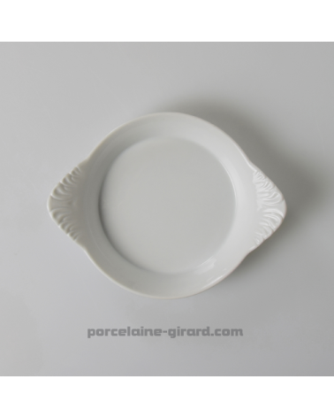 PLAT ROND OREILLES 17.3. X 14CM HT 2.4CM   /