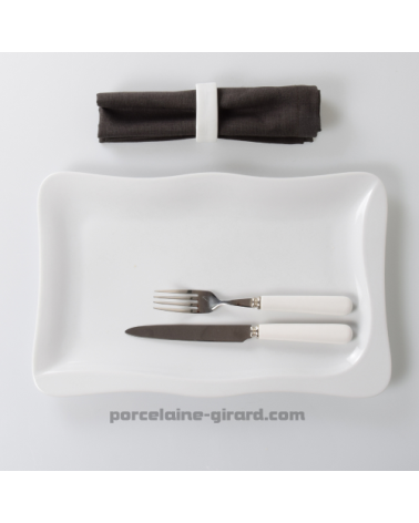 ASSIETTE RECTANGULAIRE 37X23CM  BURGER/