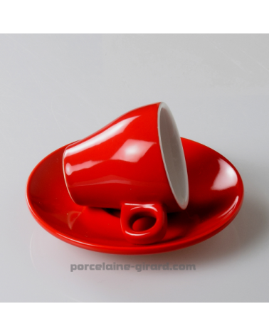 SOUS TASSE CAFE CLARA ROUGE DIAMETRE 12CM HT 1.5CM/