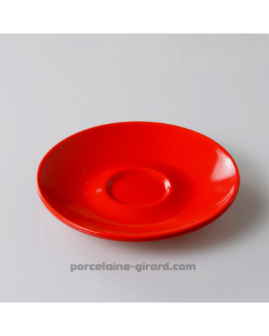 SOUS TASSE CAFE CLARA ROUGE DIAMETRE 12CM HT 1.5CM/