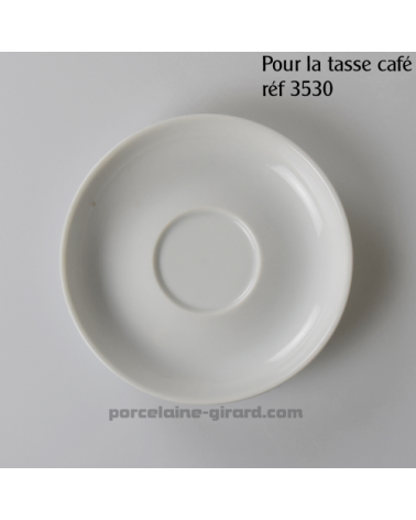 SOUS TASSE CAFE CONIQUE CLARA DIAMETRE 12CM HT 1.5CM /
