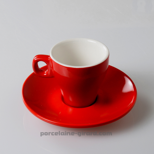 TASSE CAFE CLARA ROUGE 8CL DIAMETRE 6.5 HT 6.5CM  /