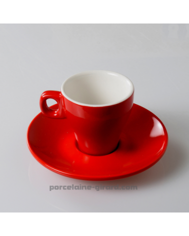 TASSE CAFE CLARA ROUGE 8CL DIAMETRE 6.5 HT 6.5CM  /