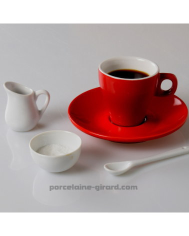 TASSE CAFE CLARA ROUGE 8CL DIAMETRE 6.5 HT 6.5CM  /
